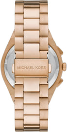 Back case of Michael Kors MK9119 quartz chronograph rose gold bracelet wristwatch