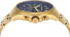 Side profile of Michael Kors Pilot MK9125 gold stainless steel men's watch