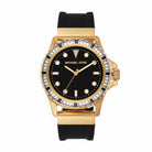 Michael Kors Everest MK7440 Women's Black Dial Gold Stainless Steel & Silicone Watch