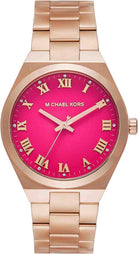 Michael Kors Lennox MK7462 Women's Pink Dial Rose Gold Stainless Steel Watch