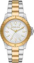 Michael Kors Everest MK9141 men's silver dial two-tone stainless steel watch front view