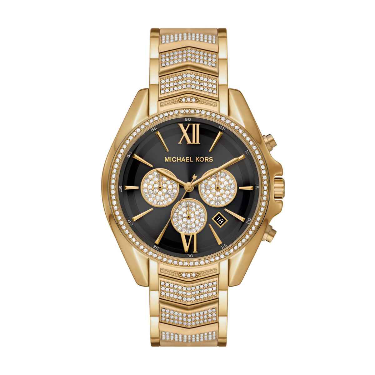 Back case of Michael Kors MK7223 quartz women's chronograph wristwatch