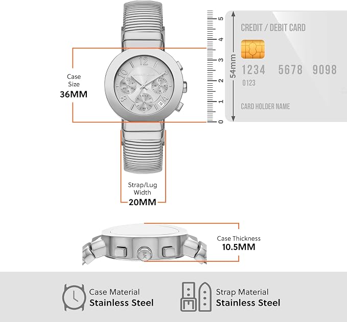 Michael Kors MK7526 luxury silver fashion watch