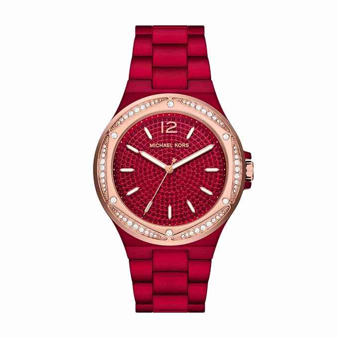 Michael Kors Lennox MK7455 Women's Red Dial Red Stainless Steel Watch