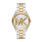 Michael Kors Oversized Slim Runway MK4735 Women's Silver Dial Two-Tone Stainless Steel Watch