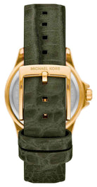 Michael Kors Mini Everest MK4720 Women's White Dial Green Leather Strap Watch