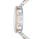 Michael Kors Parker MK6950 Women's White Dial Brown Strap Chronograph Watch