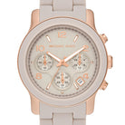 Michael Kors MK7386 beige dial stainless steel bracelet watch