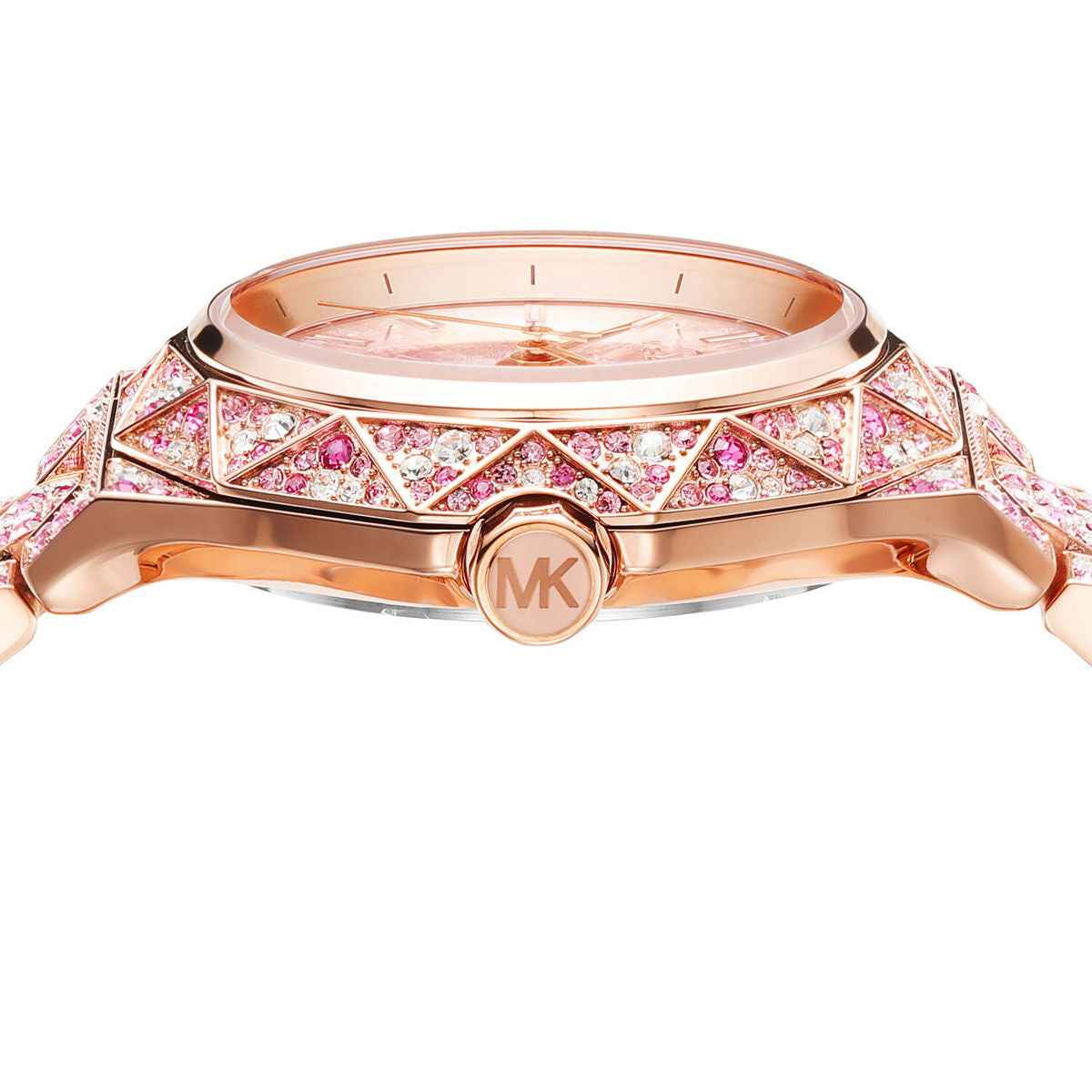 Michael Kors Raquel MK7343 Women's Pink Pavé Dial Rose Gold Stainless Steel Watch