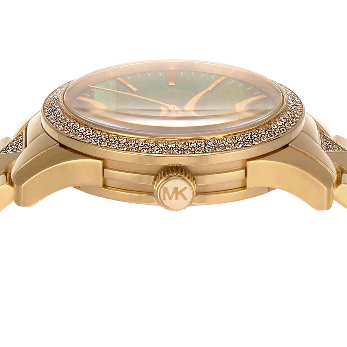 Michael Kors Runway MK7390 Women's Green Dial Gold Stainless Steel Watch