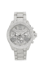 Michael Kors MK6317 silver pavé stainless steel watch
