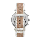 Michael Kors Parker MK6950 Women's White Dial Brown Strap Chronograph Watch