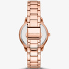 Back case of Michael Kors MK1058SET women's rose gold stainless steel wristwatch