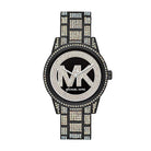 Michael Kors Ritz MK6733 women's black dial black stainless steel watch front view