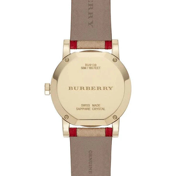 Burberry Haymarket Check Red Gold Watch BU9139 – Women's Watch - Luxverse