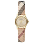 Burberry The City Haymarket Check Yellow Gold BU9219 – Ladies Watch - Luxverse