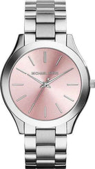 Michael Kors Runway Slim MK3380 Women's Pink Dial Silver Stainless Steel Watch