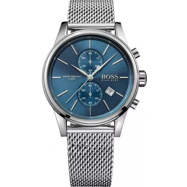 Hugo Boss HB1513441 Silver Blue Dial Wristwatch – Men’s Watch - Luxverse