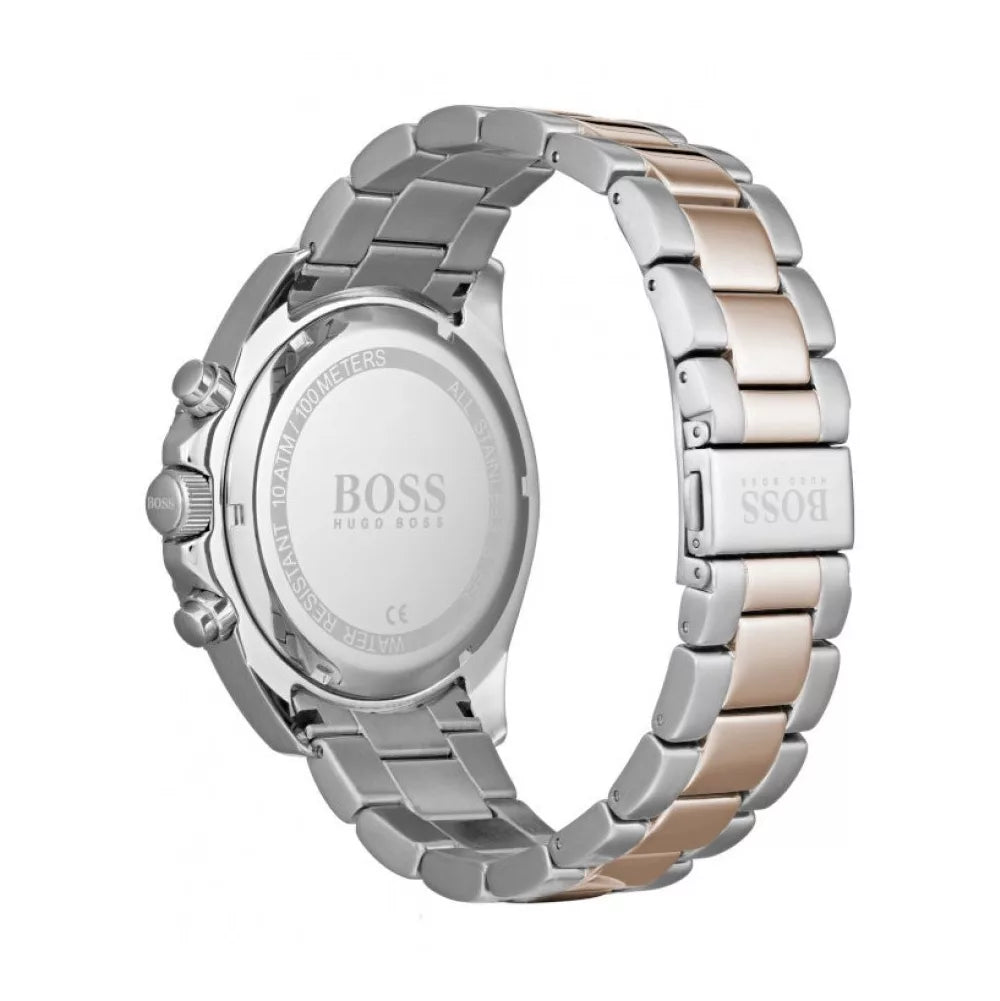Hugo Boss HB1513705 Silver Rose Gold Wristwatch - Men’s Watch - Luxverse