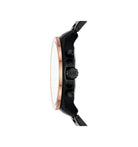 Side profile of Michael Kors Wren MK8933 black stainless steel men's watch