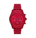 Michael Kors Lexington MK8814 men's red dial red chronograph watch front view