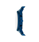 Side profile of Michael Kors Lexington MK8791 blue men's watch
