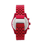 Back case of Michael Kors MK8814 quartz chronograph red wristwatch