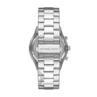 Back case of Michael Kors MK1056 men's stainless steel chronograph wristwatch