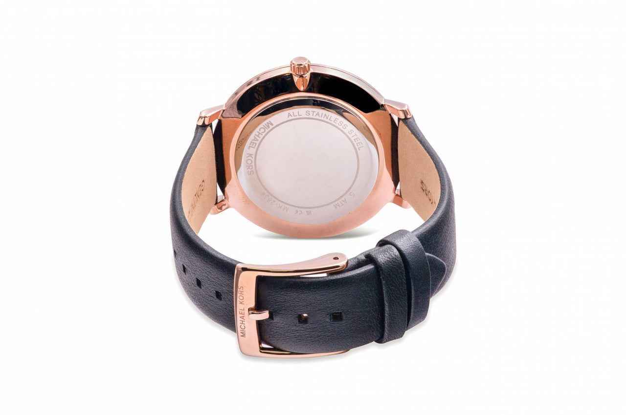 Michael Kors Pyper MK2834 Women's Black Dial Black Leather Watch