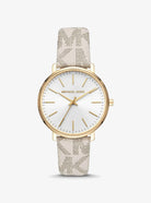 Michael Kors Pyper MK2858 Women's Silver Dial Grey Leather Watch