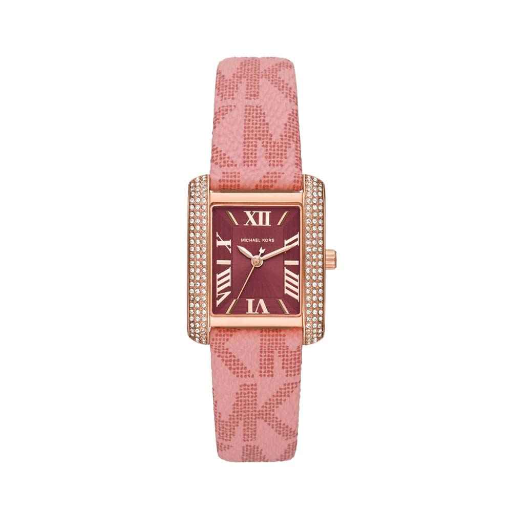 Michael Kors Emery MK2966 Women's Red Dial Pink PVC Strap Watch