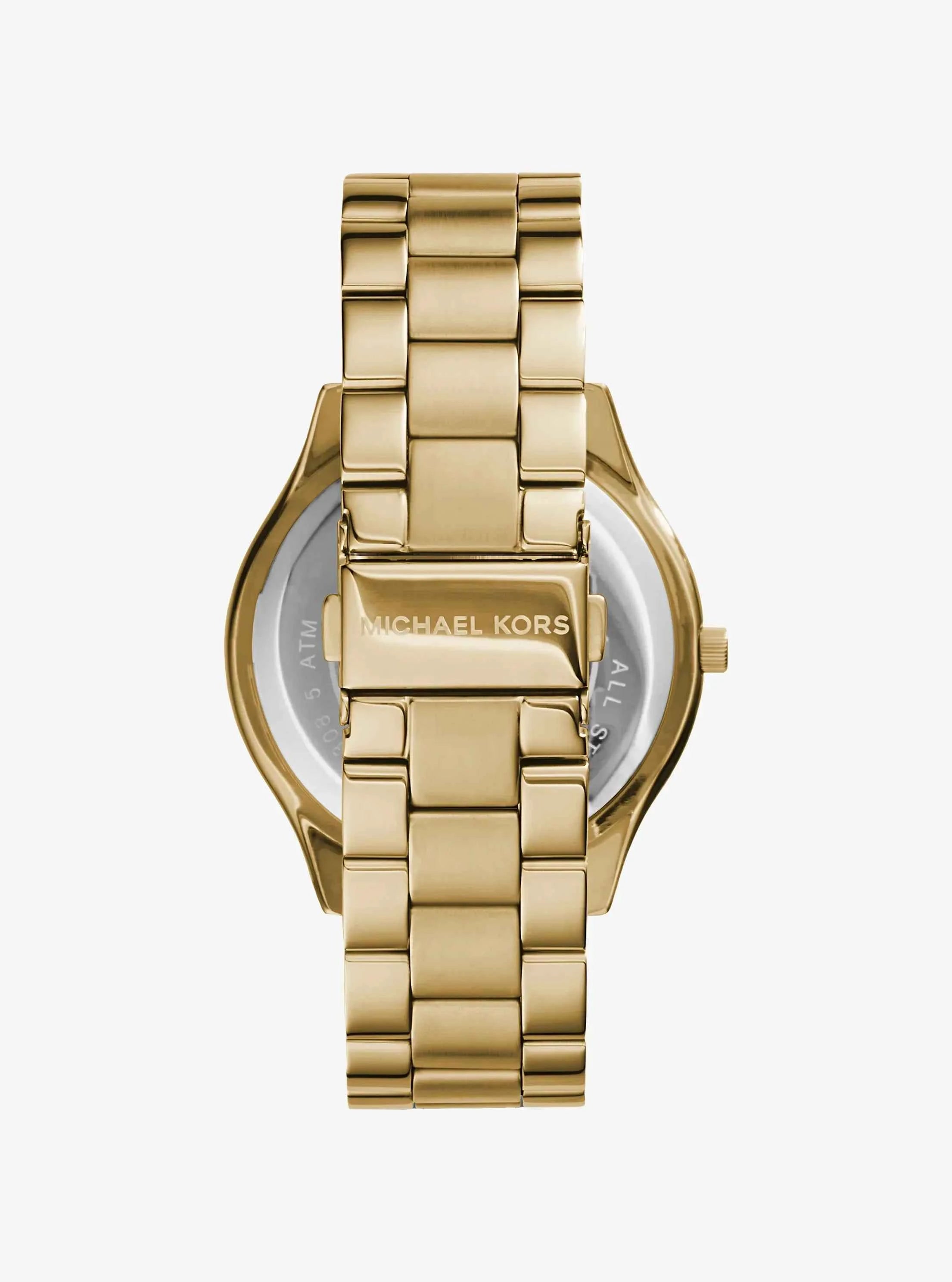 Michael Kors Slim Runway MK3179 Women's Gold Tone Stainless Steel Watch