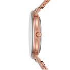 Side profile of Michael Kors Pyper MK4566 stainless steel bracelet watch