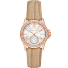 Michael Kors Mini Everest MK4719 Women's White Dial Brown Leather Strap Watch
