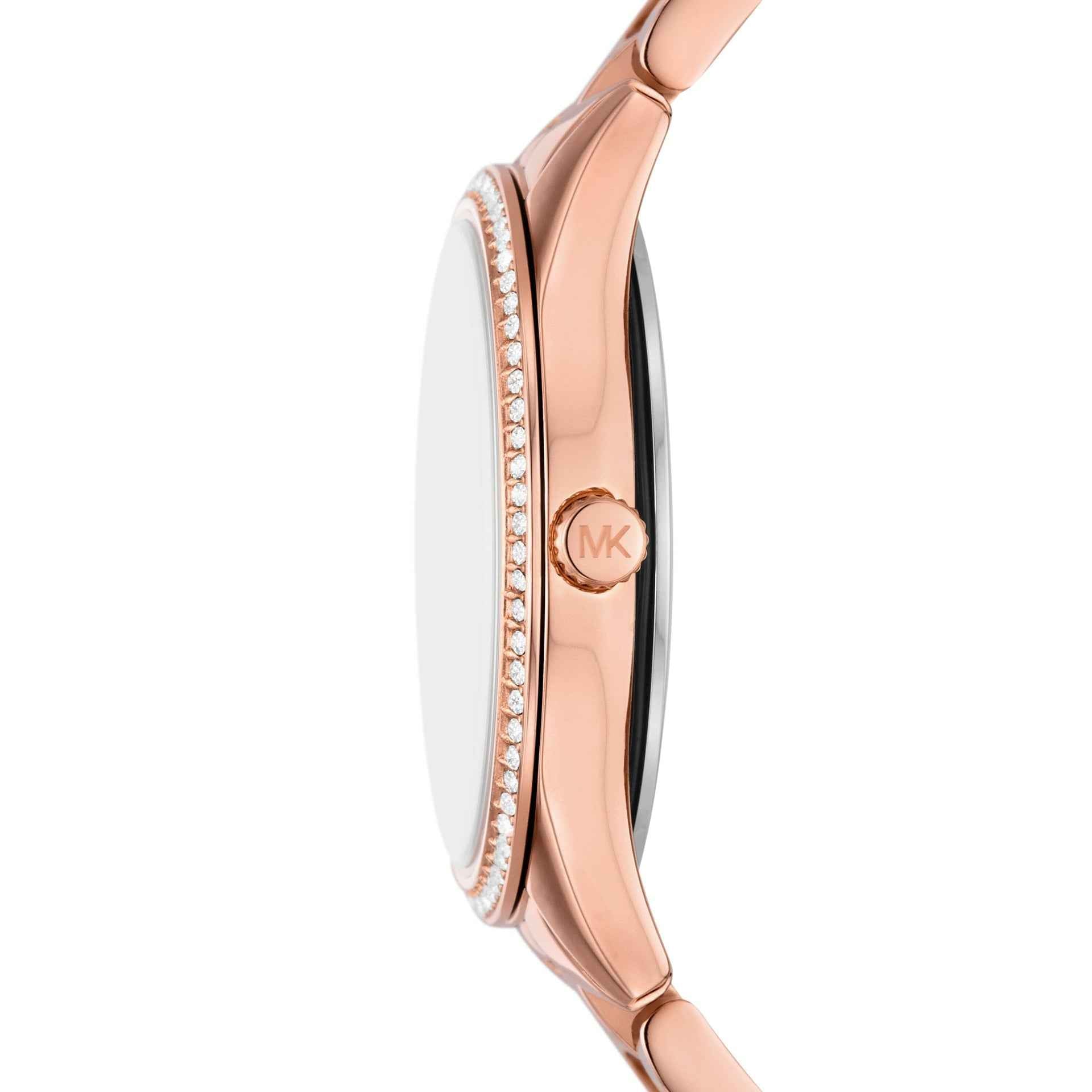 Michael Kors Lauryn MK4736 Women's Rose Gold Dial Gold Stainless Steel Watch