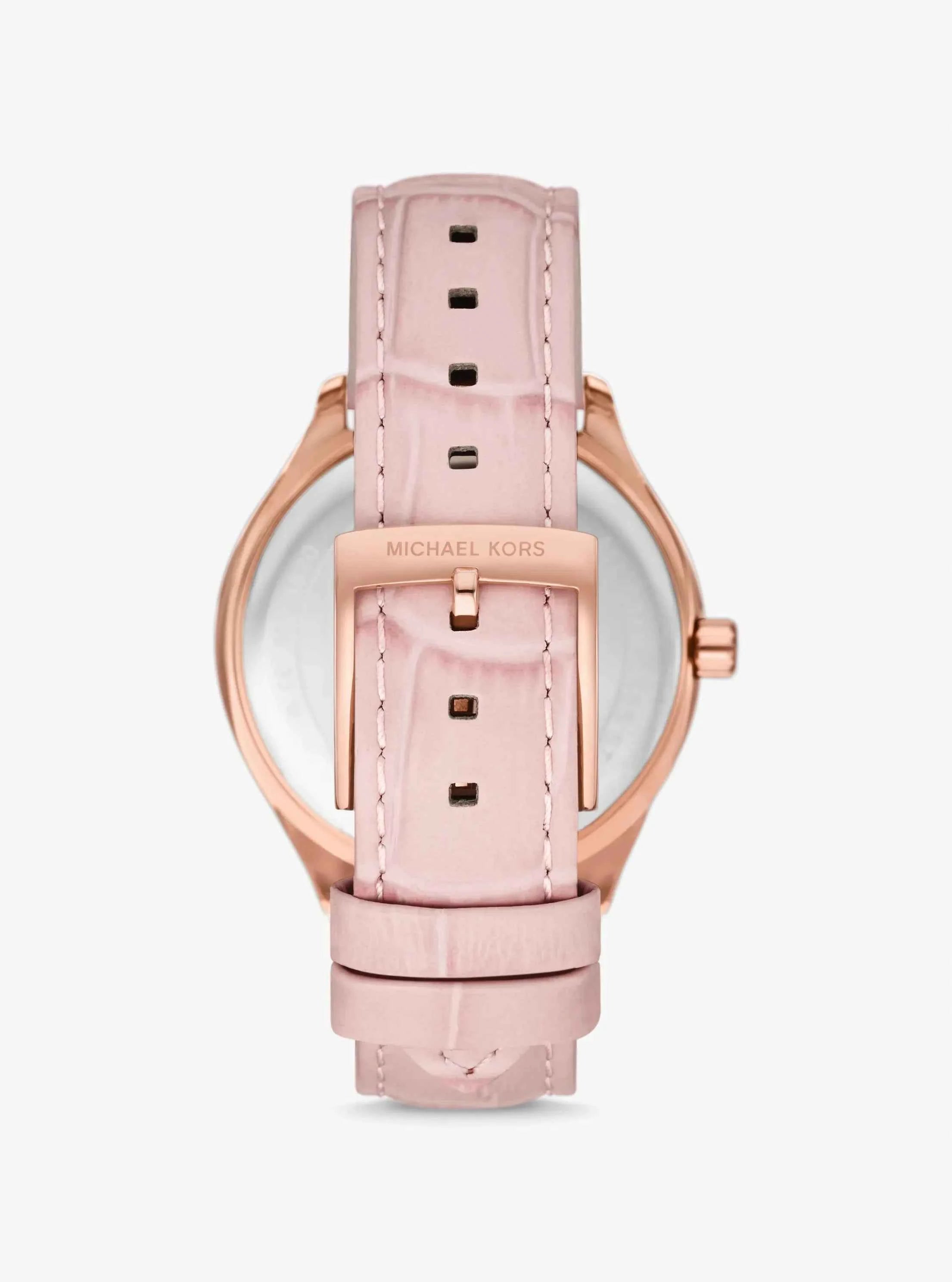 Michael Kors Sage MK4820 Women's Pink Leather Strap Watch