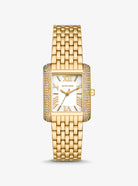 Michael Kors Emery MK4826 women's gold rectangle analog watch