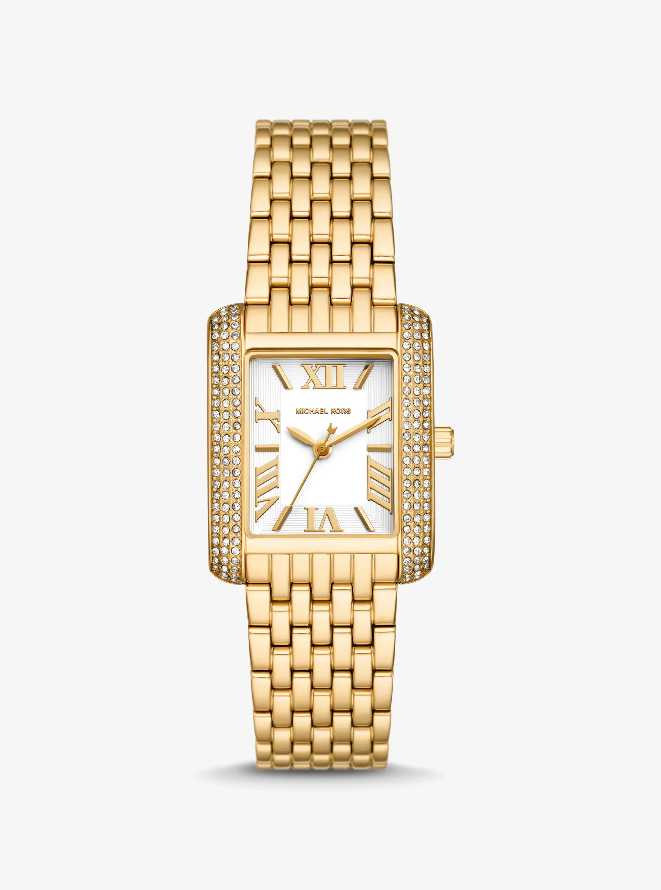 Michael Kors Emery MK4826 women's gold rectangle analog watch