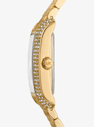 Michael Kors MK4826 white dial with crystal-set bezel