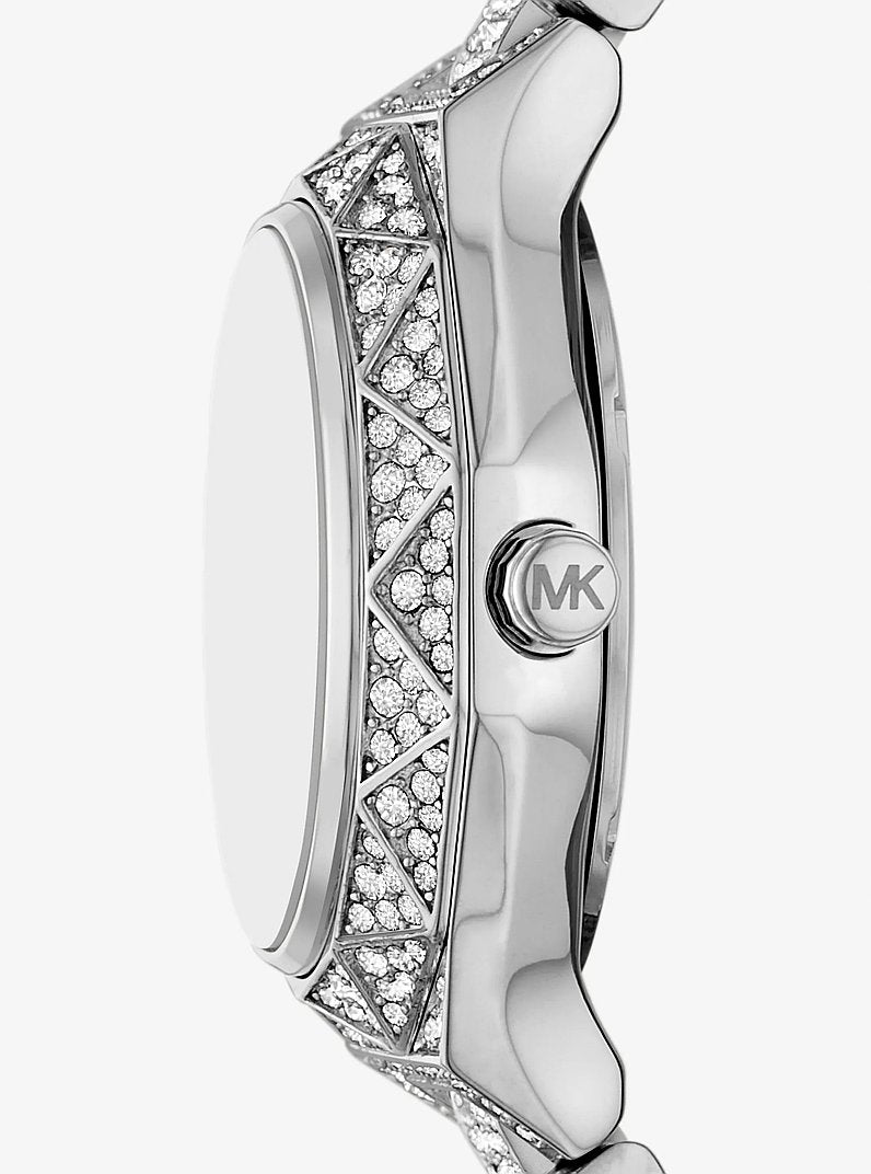 Michael Kors MK4891 silver dial with beveled crystal