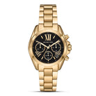 Michael Kors Mini Bradshaw MK6959 women's black dial stainless steel watch front view