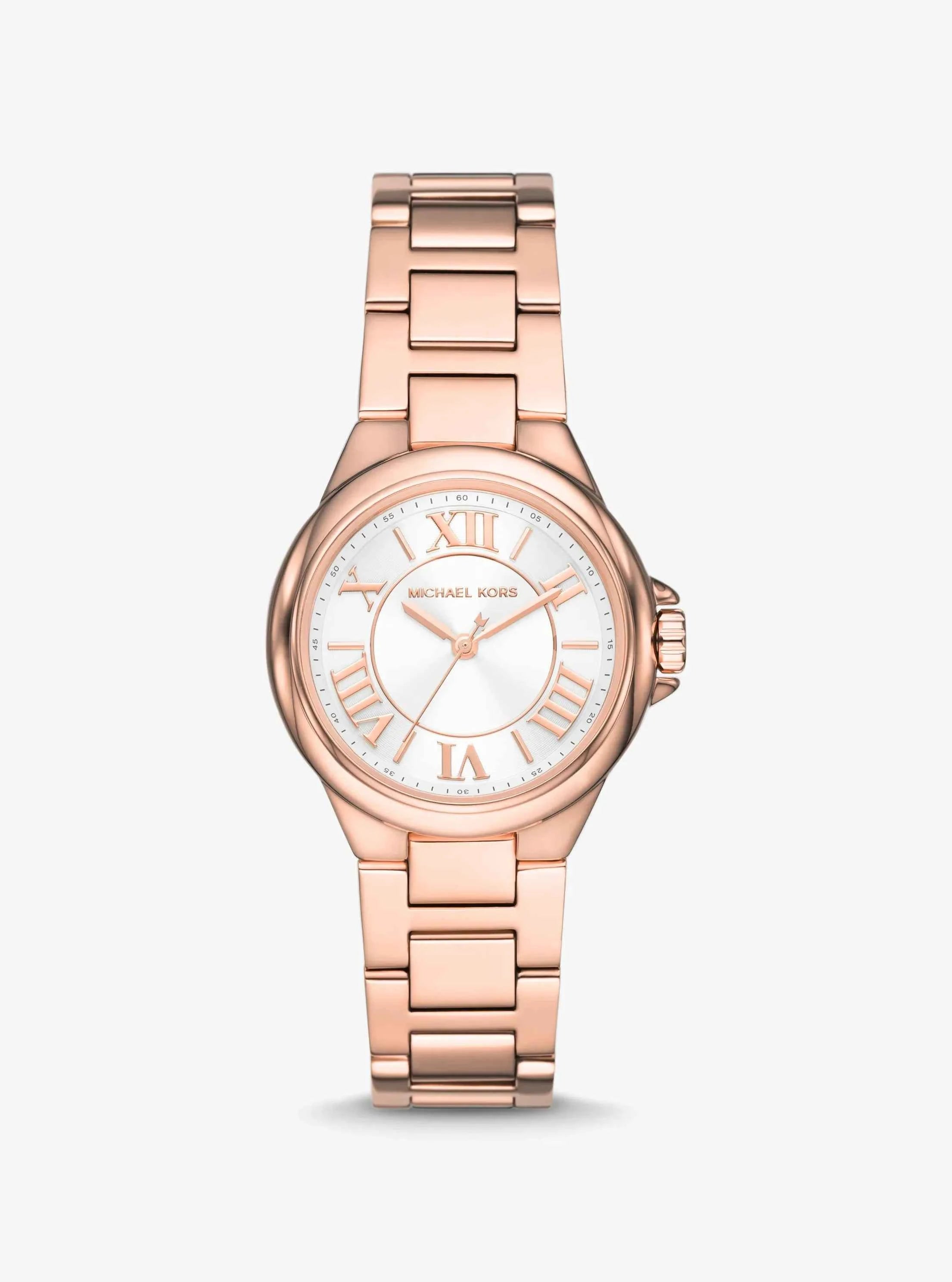 Michael Kors Camille MK7256 Women's Silver Dial Rose Gold Stainless Steel Watch