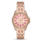 Michael Kors Mini Pilot MK7367 Women's Rose Gold Crystal Dial Rose Gold Stainless Steel Watch