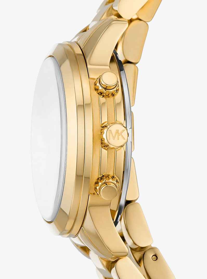 Michael Kors Runway Wrap MK7450 Women's Gold Dial Gold-Plated Stainless Steel Watch