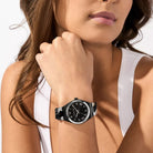 Michael Kors MK7502 black silver-tone women's fashion watch