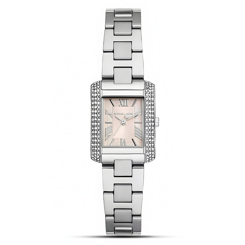 Michael Kors Emery MK7514SET women's pink dial silver watch