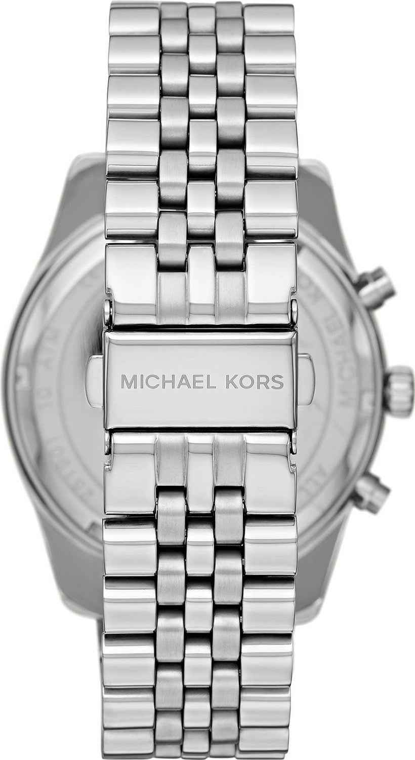 Michael Kors Lexington MK8689 Men's Blue Dial Silver Stainless Steel Chronograph Watch