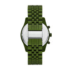 Back case of Michael Kors MK8790 quartz chronograph green wristwatch