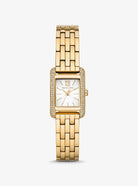 Mini Monroe MKO1034 women's white dial gold stainless steel watch front view