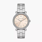 Michael Kors Corey MKO1050 women's champagne dial rose gold stainless steel watch front view